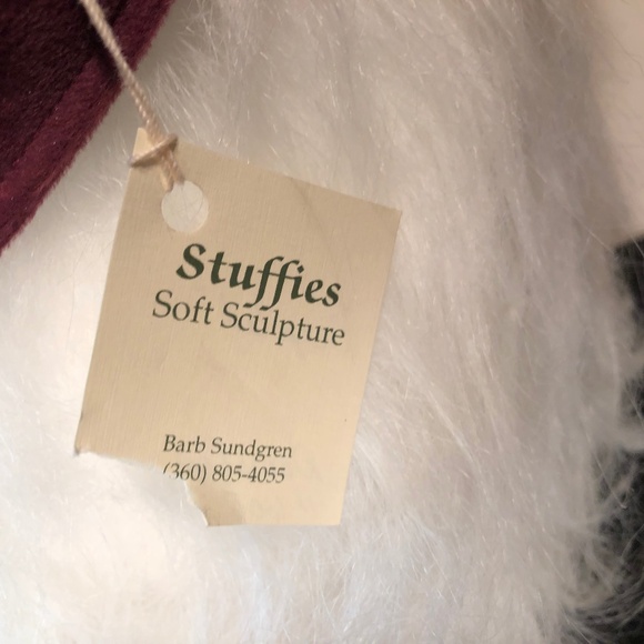 14” Angora Cat Figure/Doorstop Fluffy soft sculpture Custom Made - Picture 5 of 16